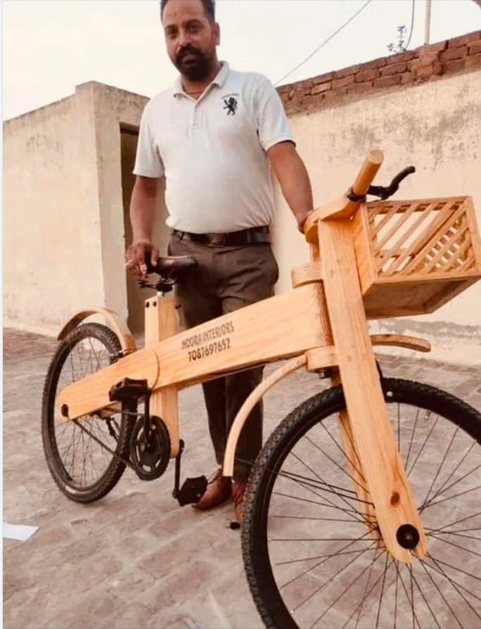 houten fiets